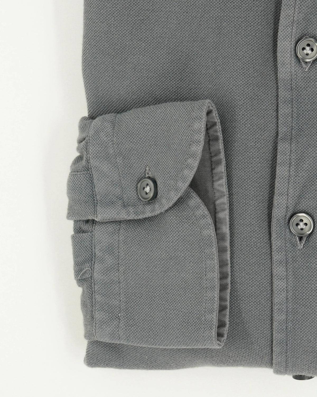 Sonrisa Shirt Washed Cotton Piquet Grey