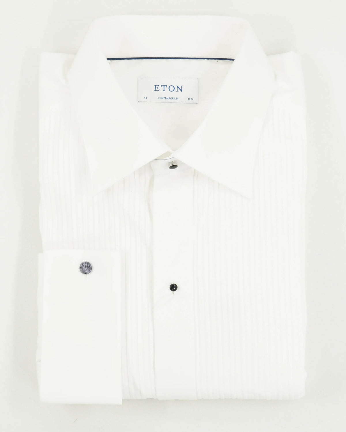 Eton Shirt Tuxedo Pleated Contemporary White