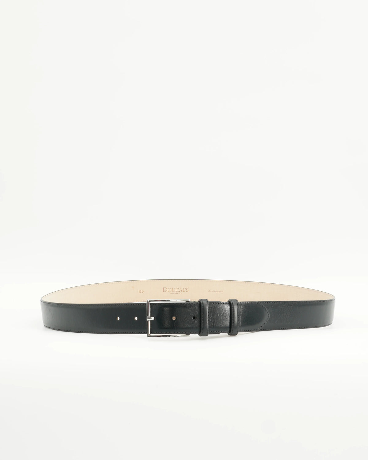 Doucals Belt Adjustable Leather Black