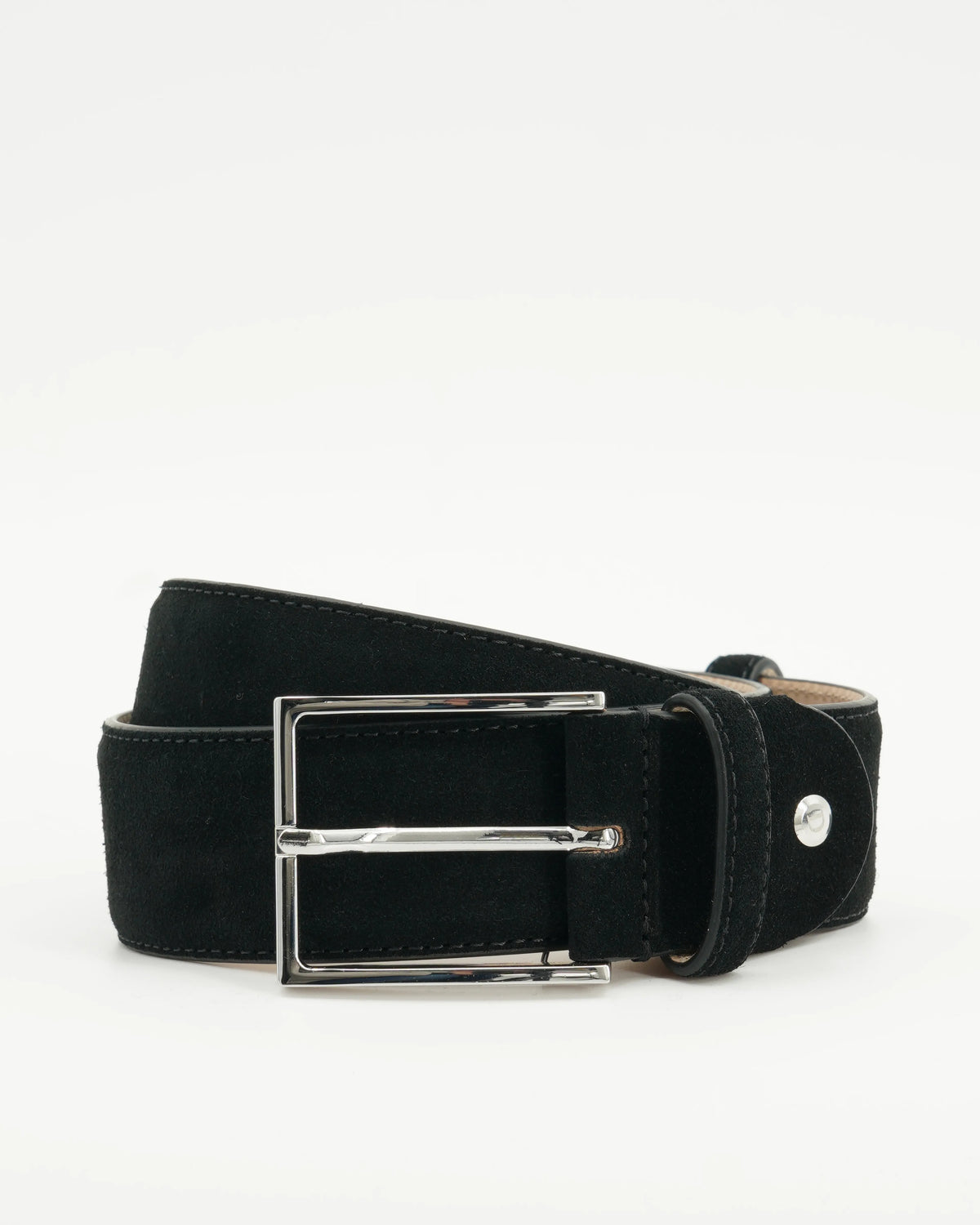 Doucals Belt Adjustable Soft Suede Black