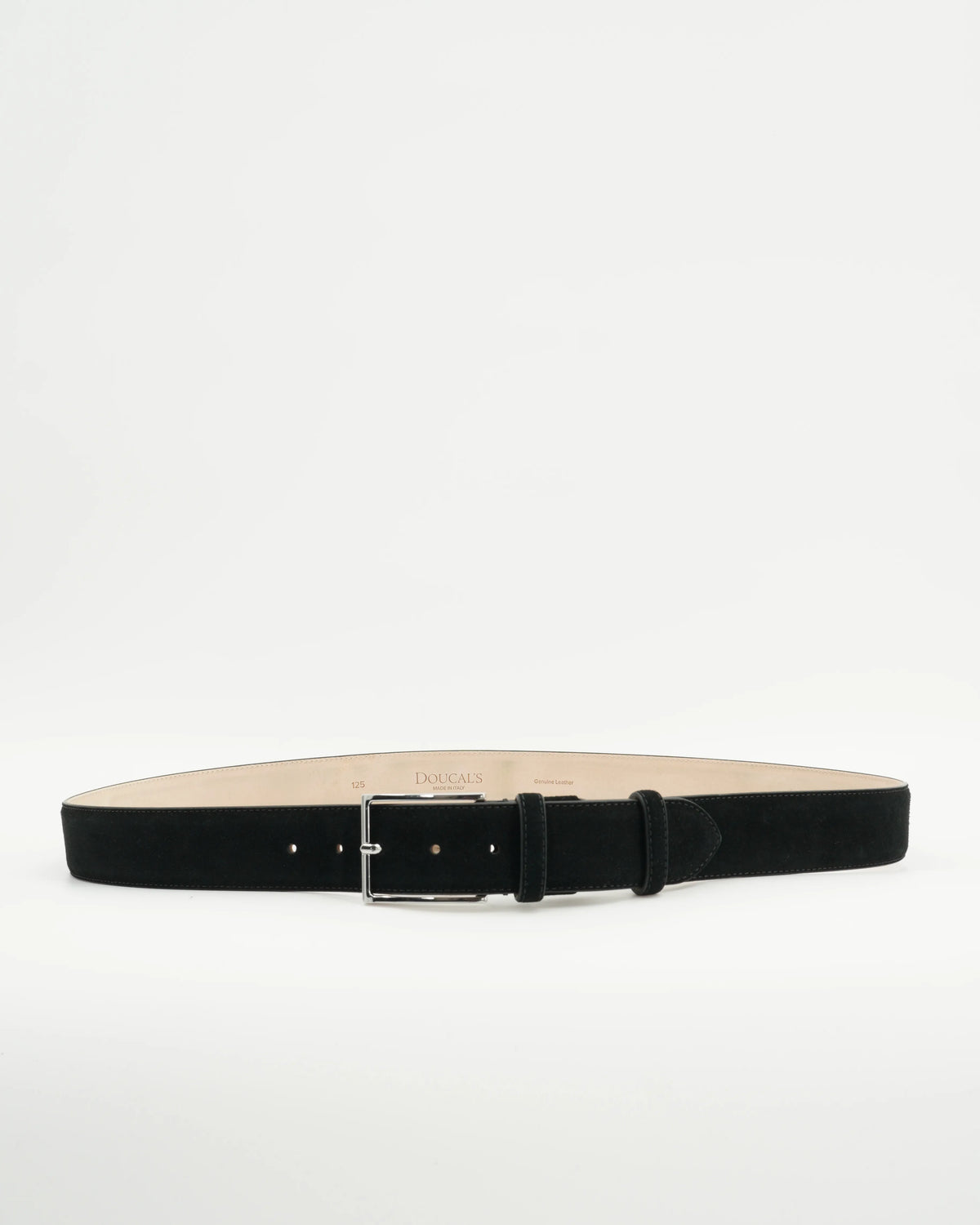 Doucals Belt Adjustable Soft Suede Black