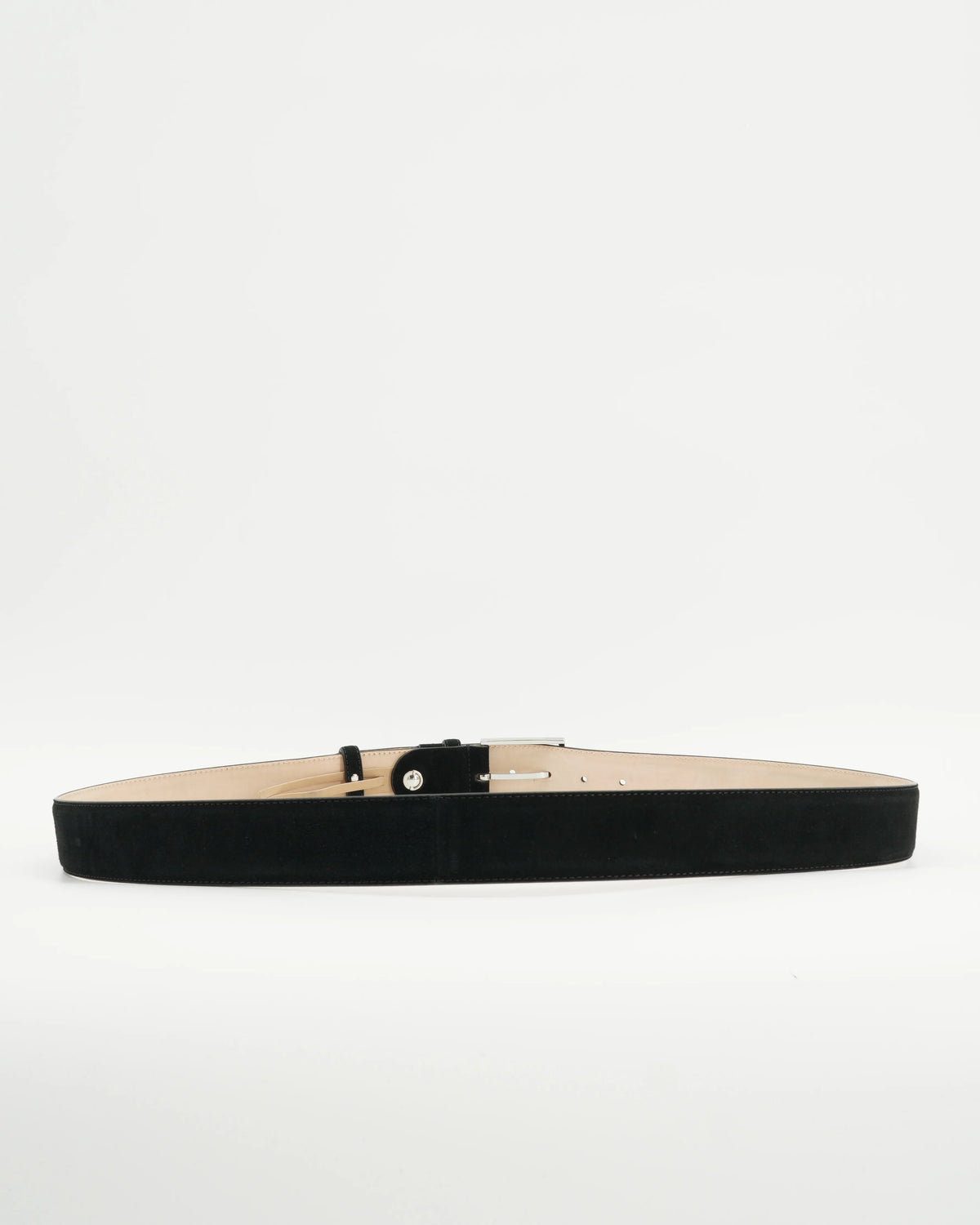 Doucals Belt Adjustable Soft Suede Black