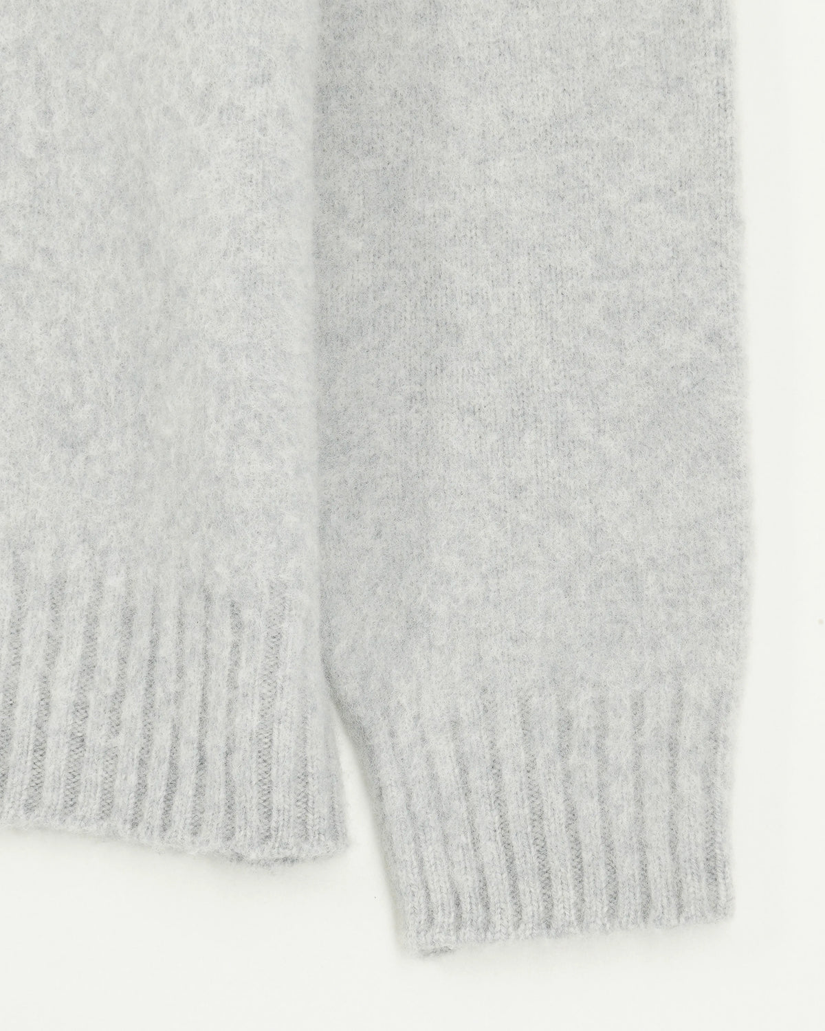 Drumohr Crewneck Brushed Lambswool Light Grey
