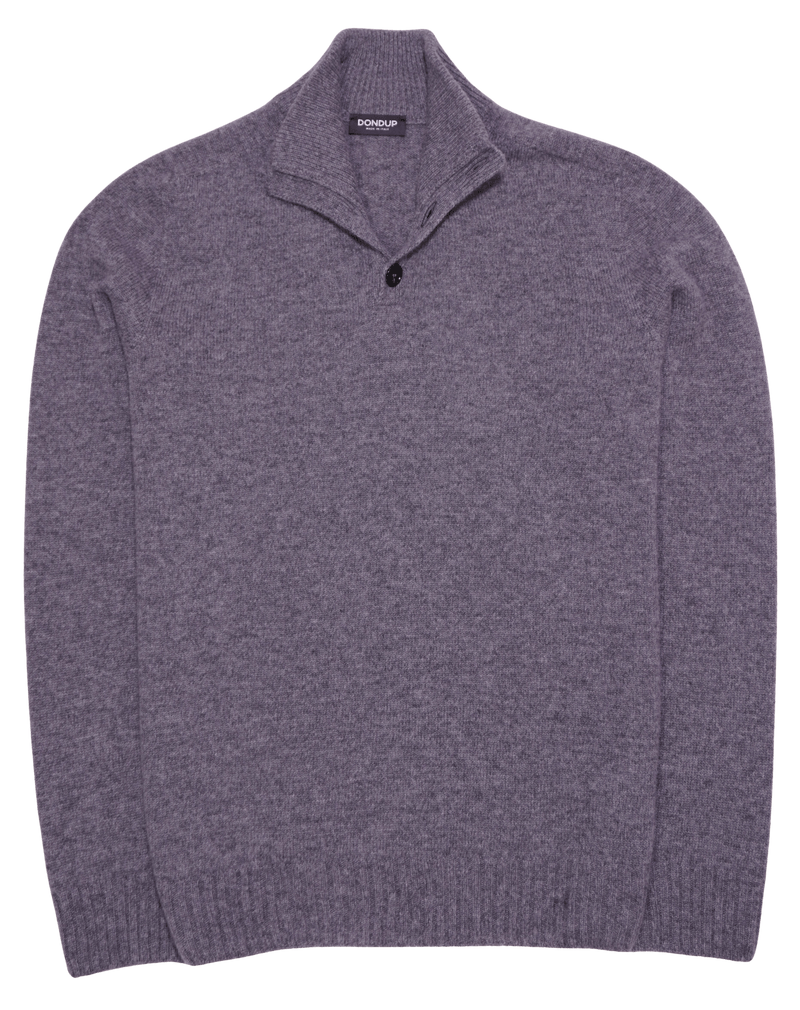 Dondup Stand Collar Wool Cashmere Grey
