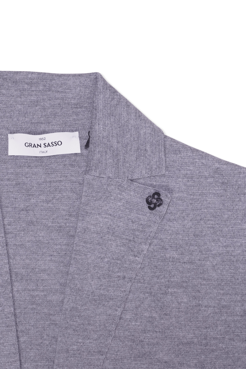 Gran Sasso Milano Knit Blazer Light Grey