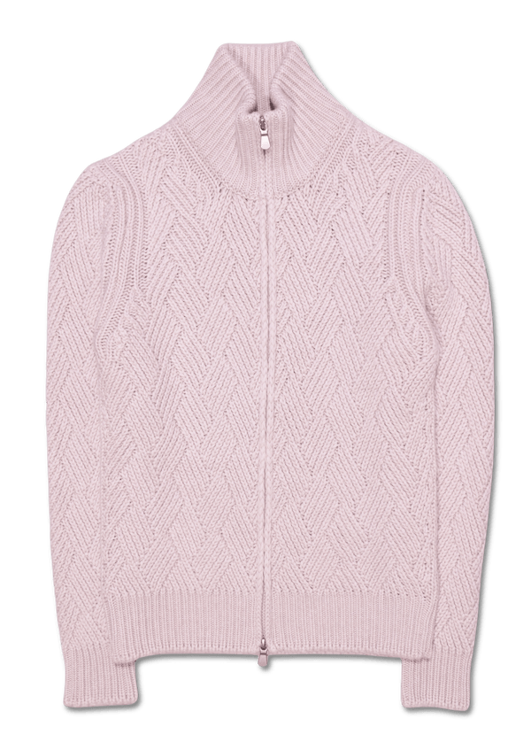 Gran Sasso Pure Cashmere Full Zip Natural