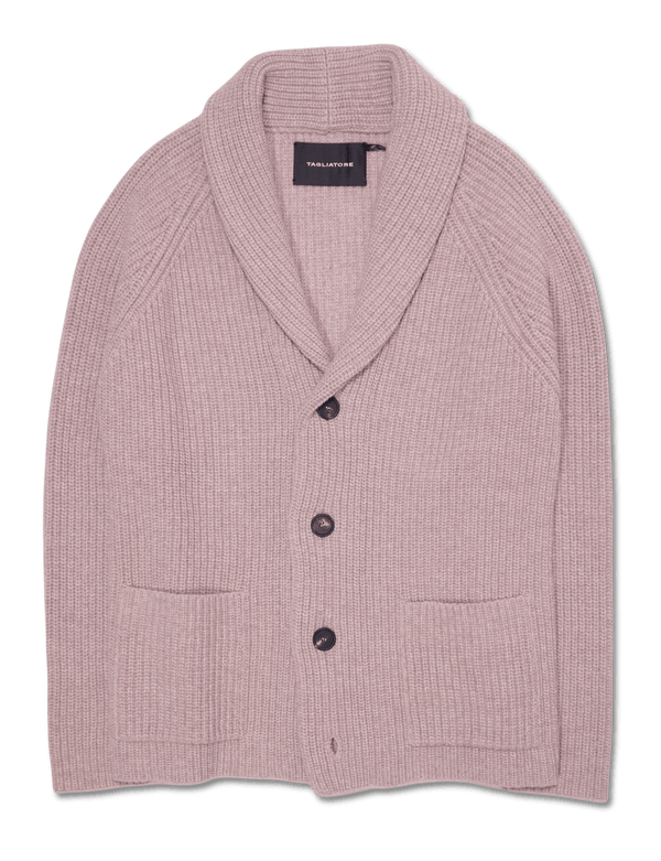 Tagliatore Shawl Cardigan Beige
