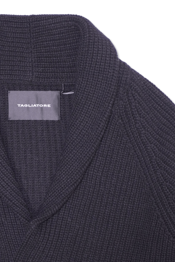 Tagliatore Shawl Cardigan Black