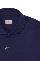 Sonrisa Shirt Lyocell Stretch Jersey Navy