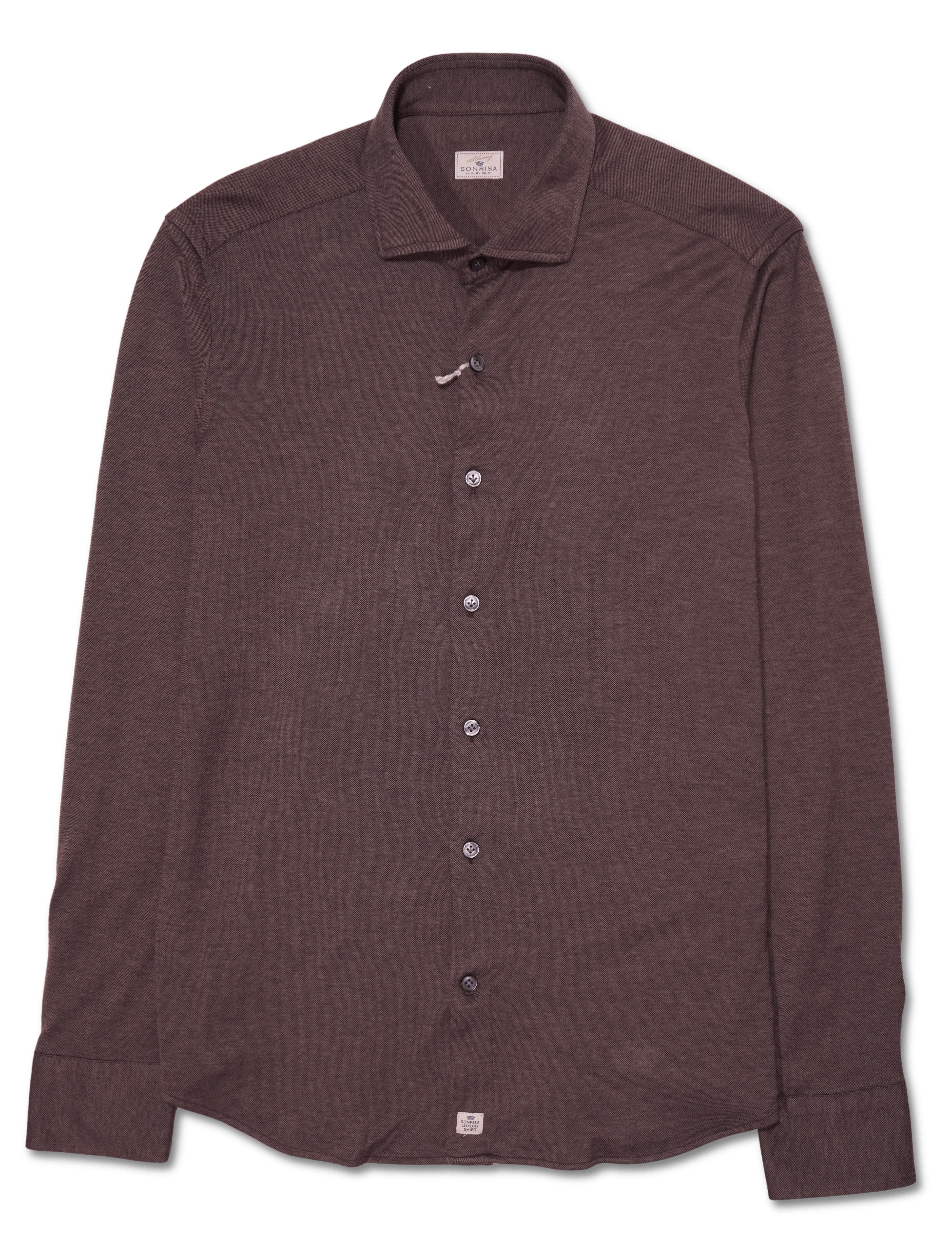 Sonrisa Shirt Lyocell Stretch Jersey Brown