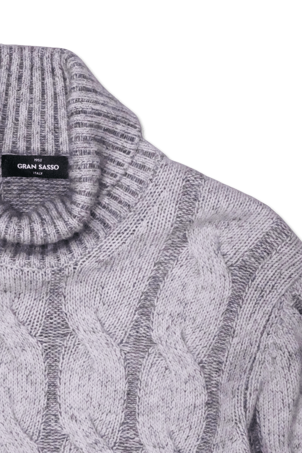 Gran Sasso Dolcevita Cashmere Alpaca Grey
