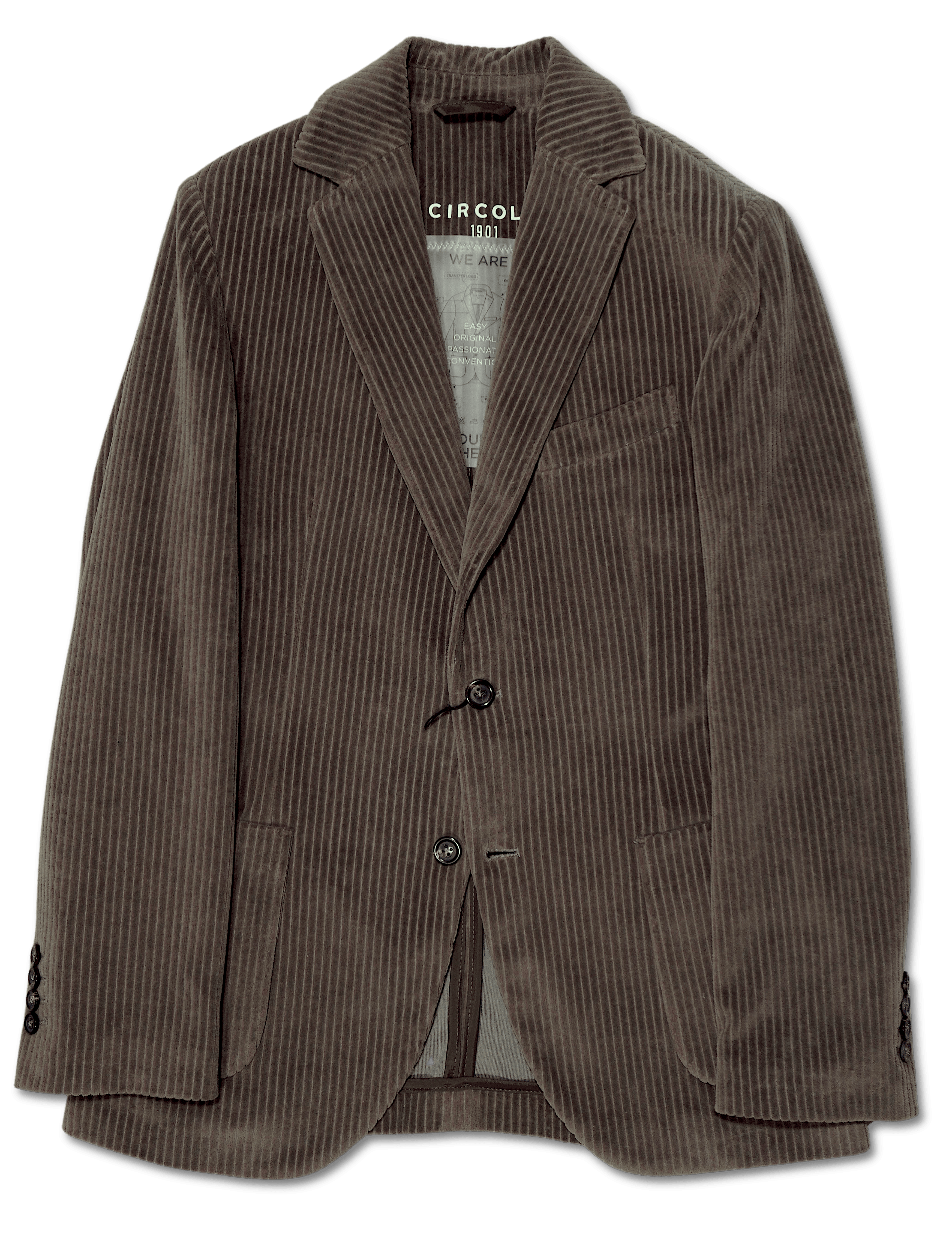 Circolo Jacket Wide Corduroy Dark Taupe
