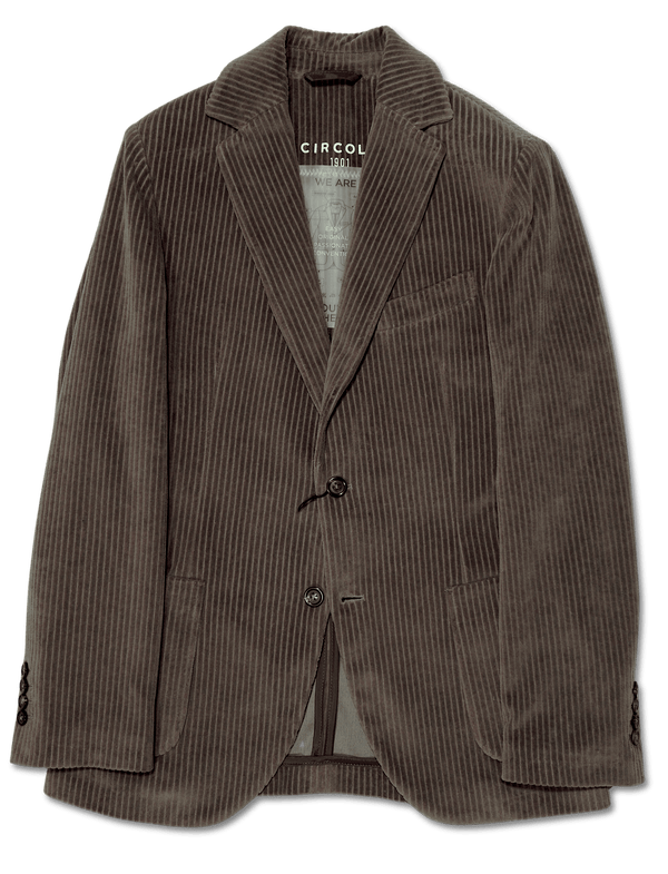 Circolo Jacket Wide Corduroy Dark Taupe