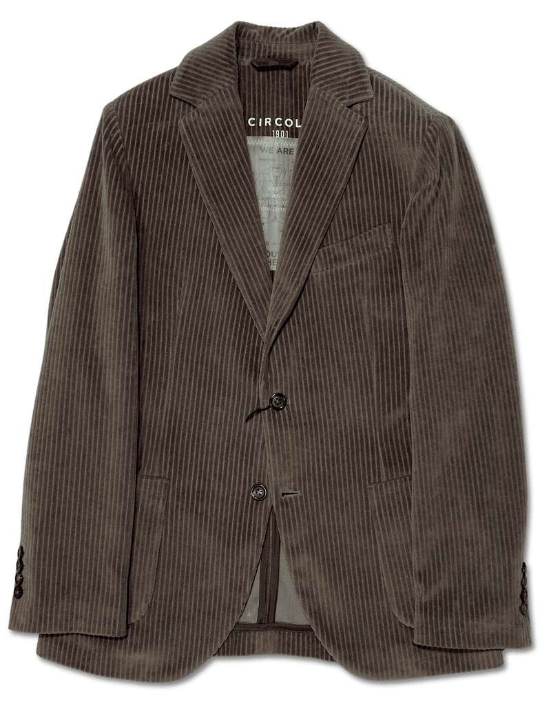 Circolo Jacket Wide Corduroy Dark Taupe