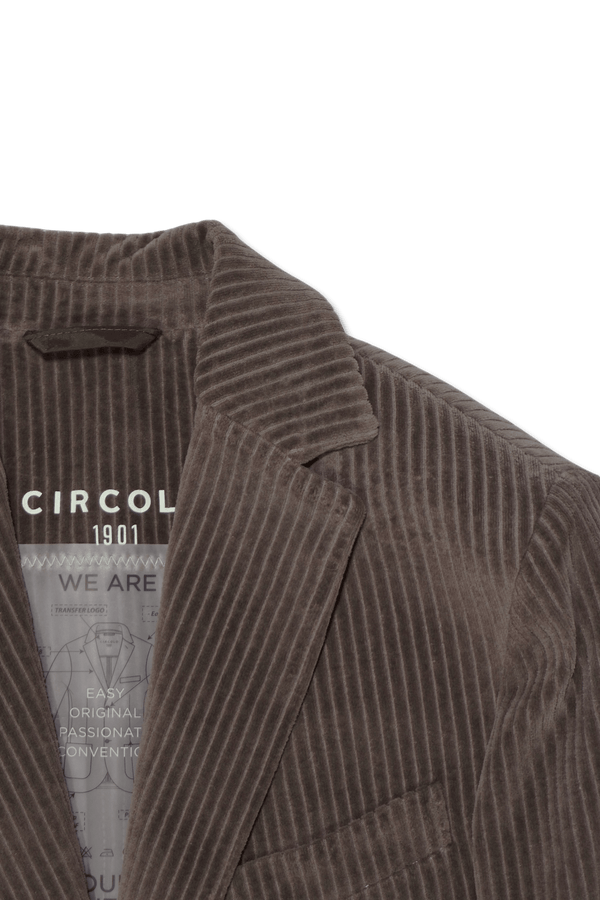 Circolo Jacket Wide Corduroy Dark Taupe