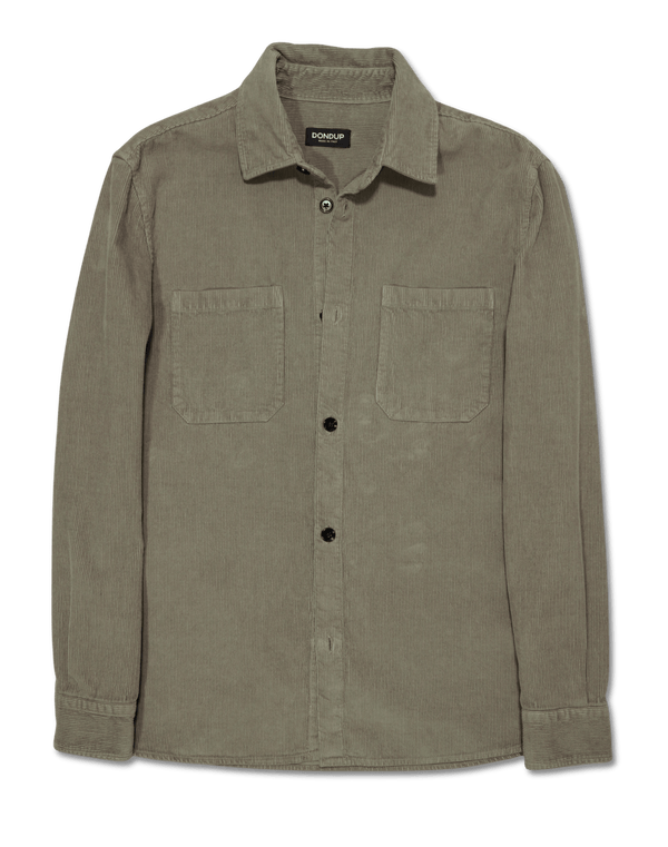 Dondup Fine Corduroy Overshirt Green