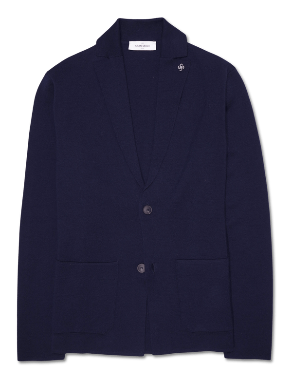 Gran Sasso Milano Knit Blazer Navy