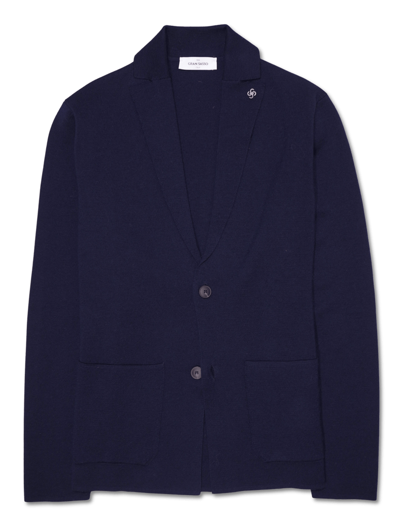 Gran Sasso Milano Knit Blazer Navy