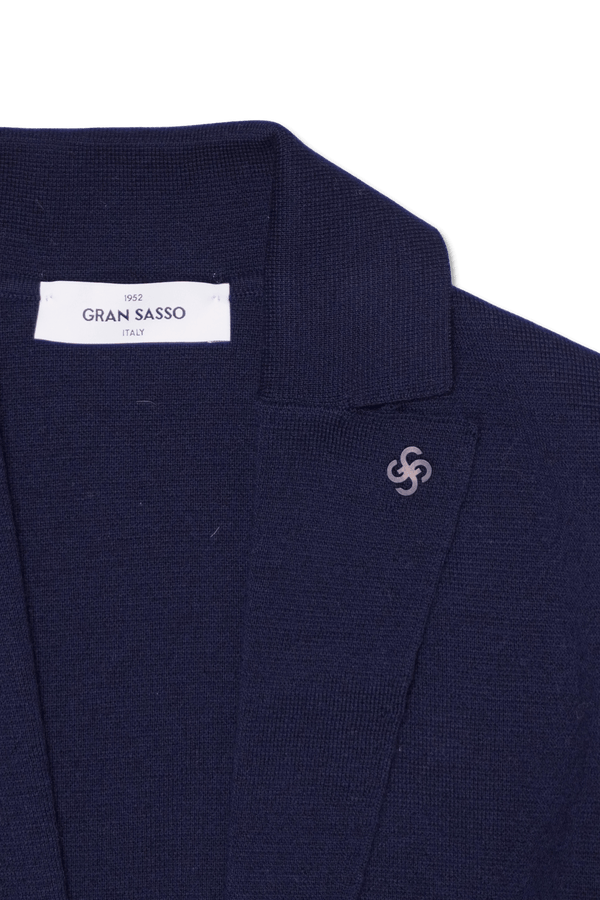 Gran Sasso Milano Knit Blazer Navy