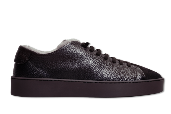 Fabiano Ricci Shearling Sneakers Brown