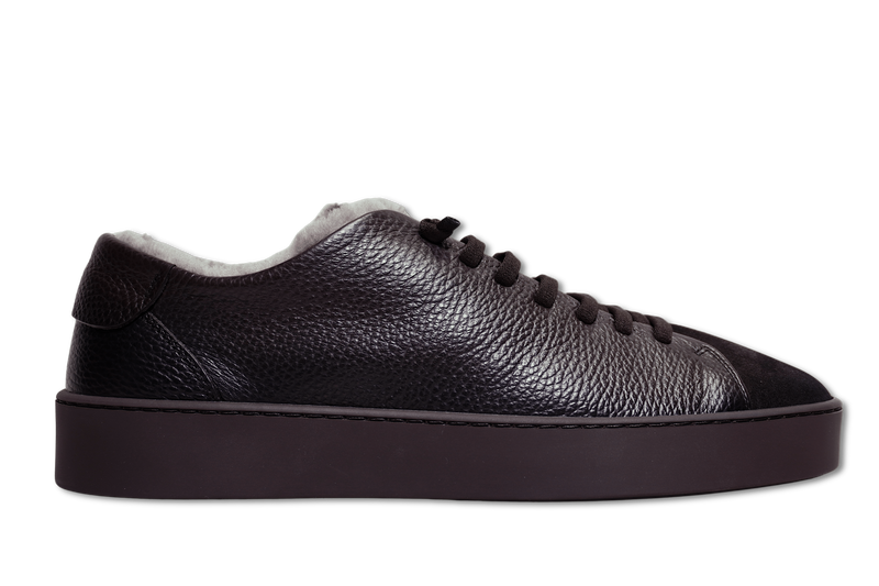 Fabiano Ricci Shearling Sneakers Brown