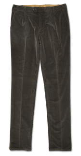 Lardini Garment Dyed Cord Trousers Brown