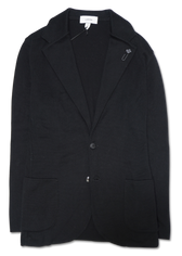 Lardini Knit Jacket Pure Cotton Black