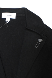 Lardini Knit Jacket Pure Cotton Black