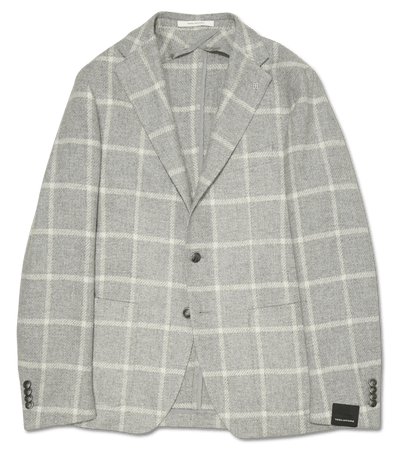 Tagliatore Jacket Windowpane Check Grey