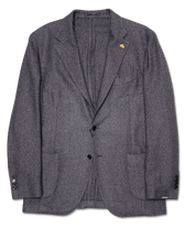 Lardini Jacket Cashmere Silk Navy