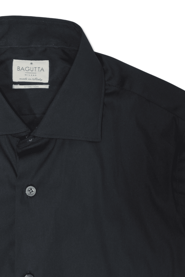 Bagutta Shirt Signature Stretch Slim Fit Black