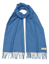 Pure Cashmere Scarf Blue