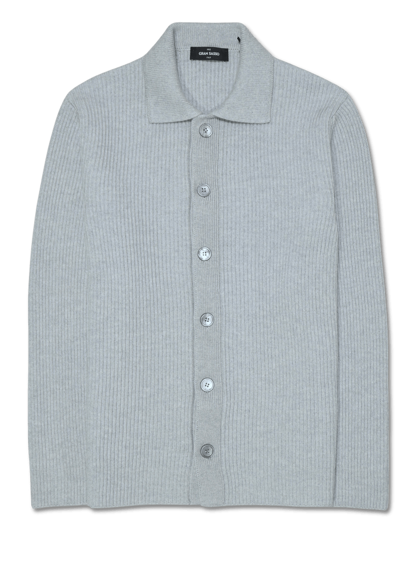 Gran Sasso Pure Cashmere Cardigan Light Grey