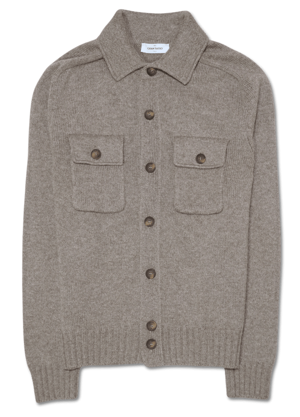 Gran Sasso Virgin Wool Cardigan Taupe