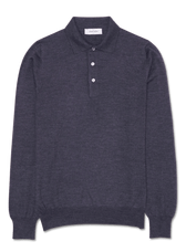 Gran Sasso Merino Polo Shirt Grey