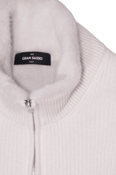 Gran Sasso Fur Lined Cashmere Blouson White