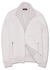 Gran Sasso Fur Lined Cashmere Blouson White
