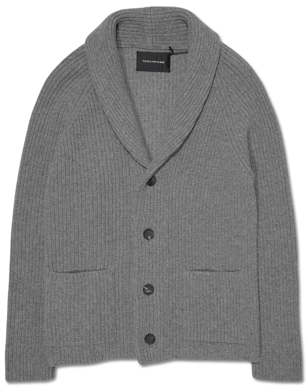 Tagliatore Shawl Cardigan Medium Grey