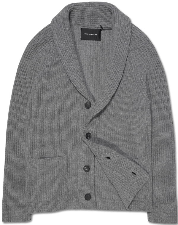 Tagliatore Shawl Cardigan Medium Grey