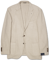 Lardini Cashmere Silk Unconstructed Jacket Cream