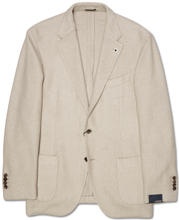 Lardini Cashmere Silk Unconstructed Jacket Cream