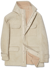 Dondup Shearling Coat Light Sand