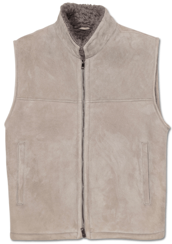 Zonda Shearling Vest Warm Grey