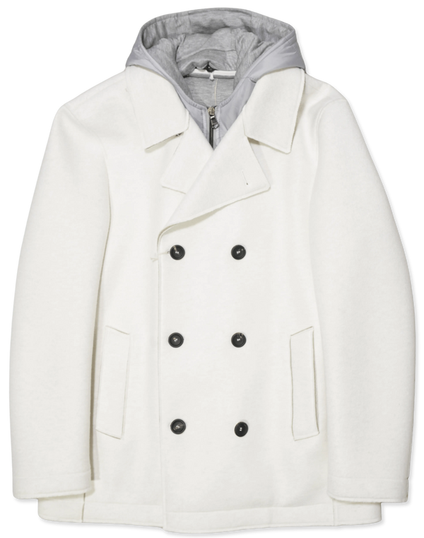 Fradi Pea Coat Technical Off White
