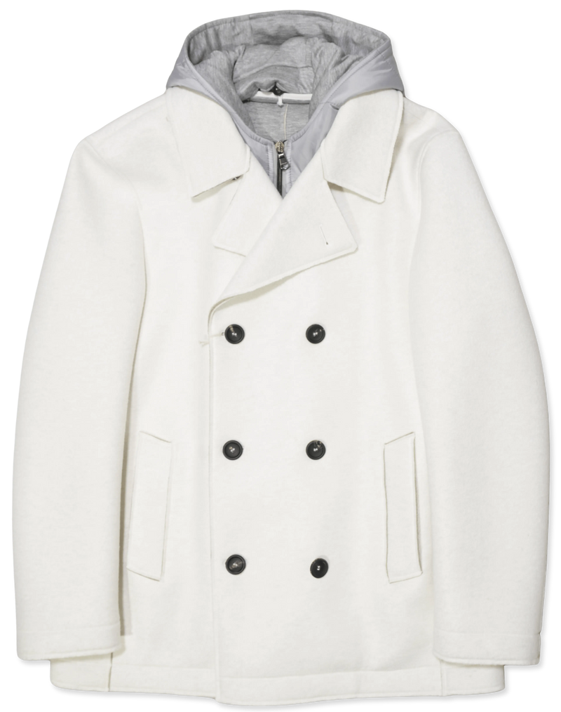 Fradi Pea Coat Technical Off White