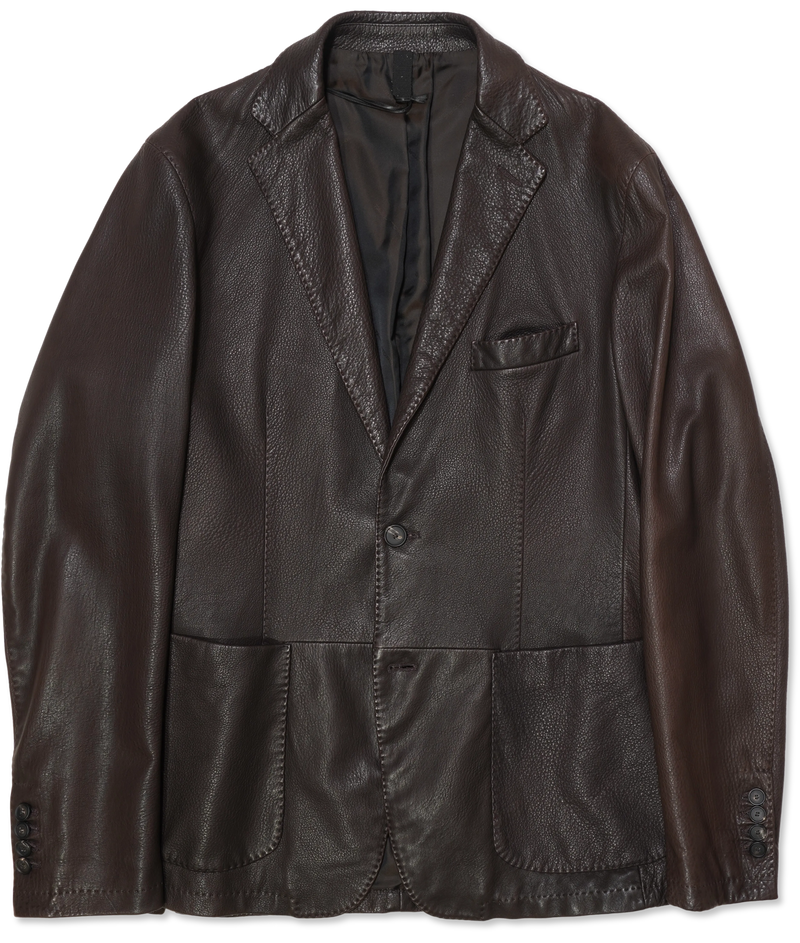 Tagliatore Jacket Lamb Leather Brown