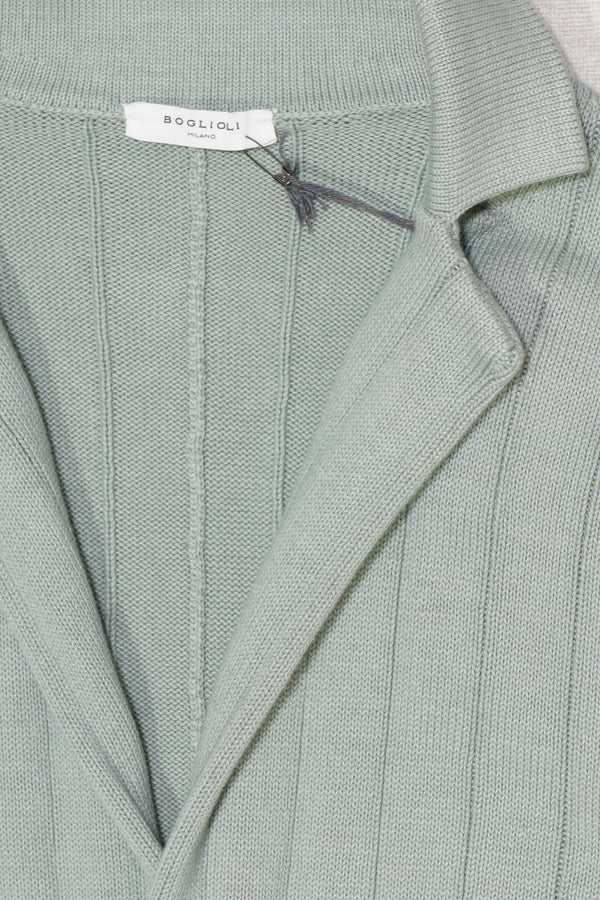 Boglioli Pure Cotton Cardigan Light Green