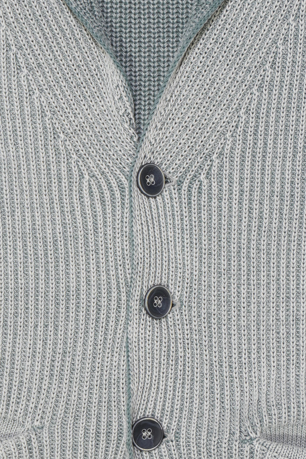 Arovescio Pure Cotton Cardigan Light Grey