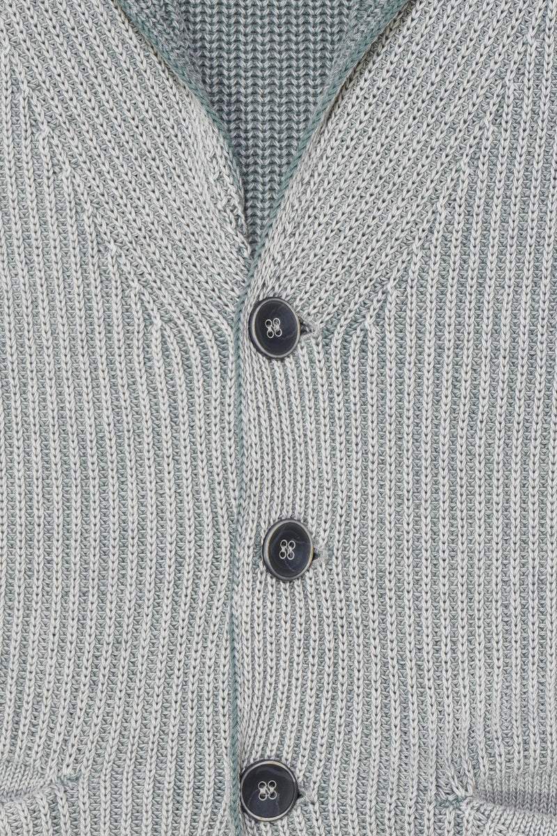 Arovescio Pure Cotton Cardigan Light Grey