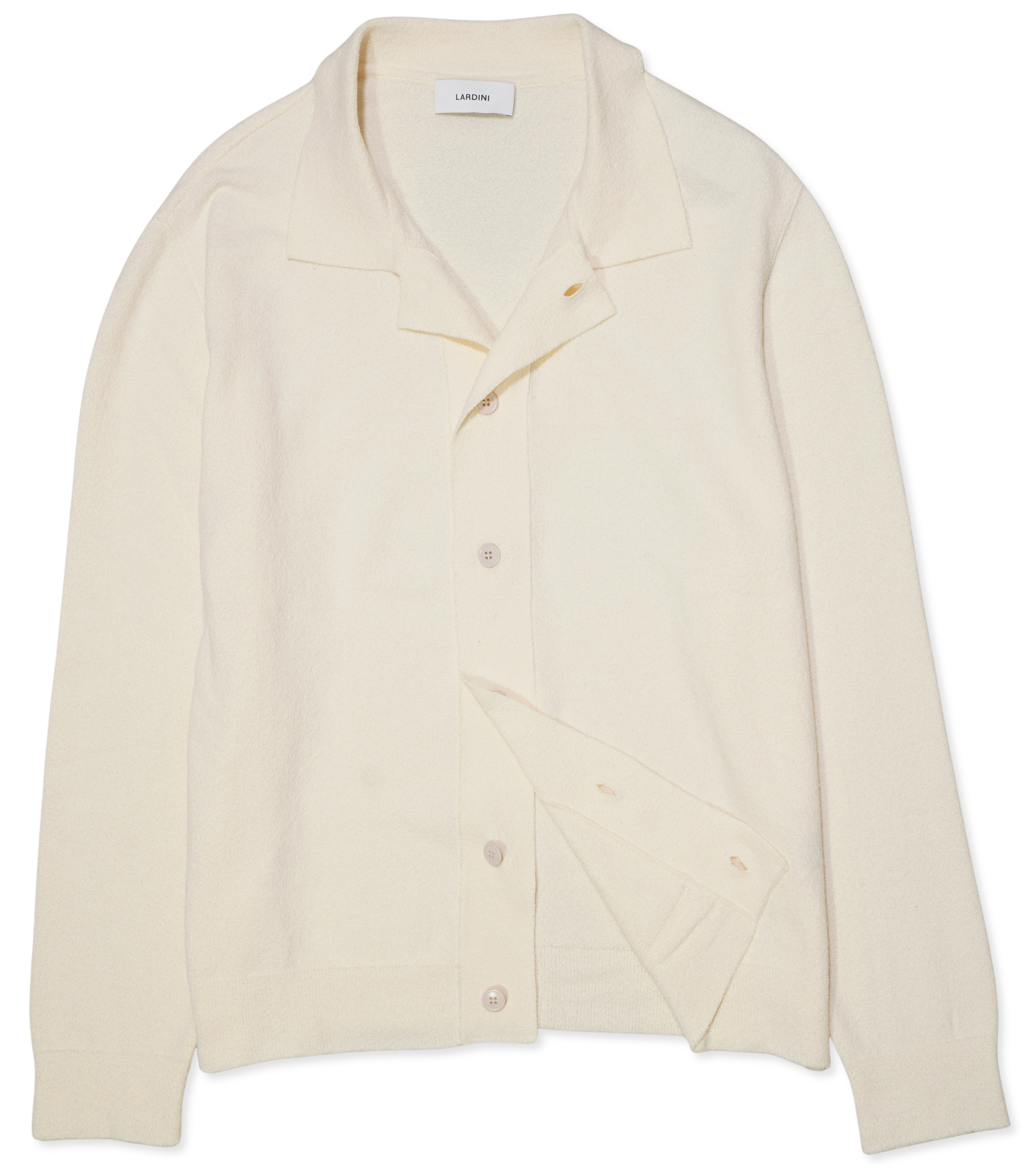Lardini Knit Shirt Boucle Ecru